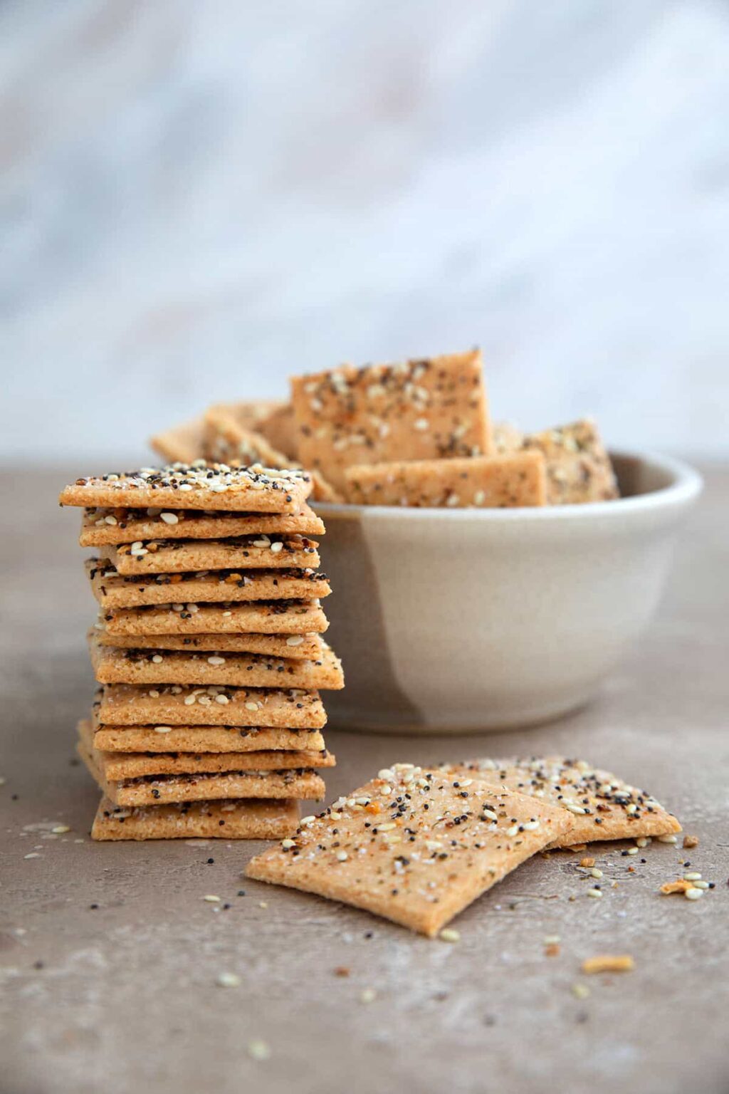 Everything Bagel Keto Crackers