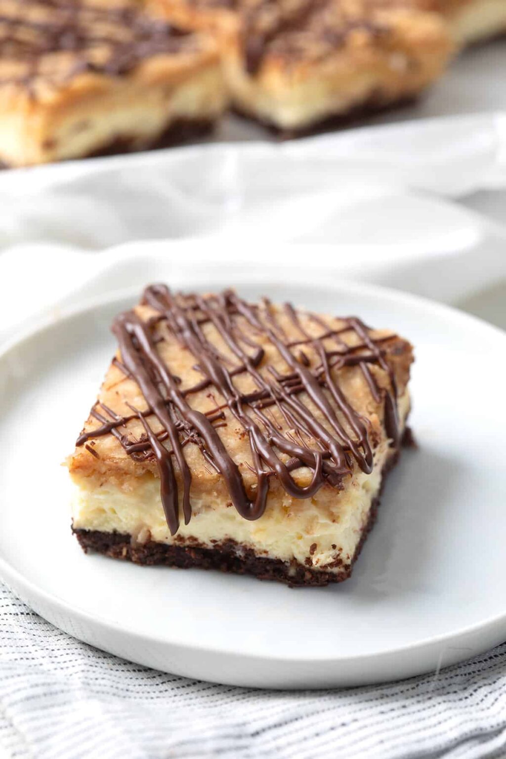 Keto Samoa Cheesecake Bars