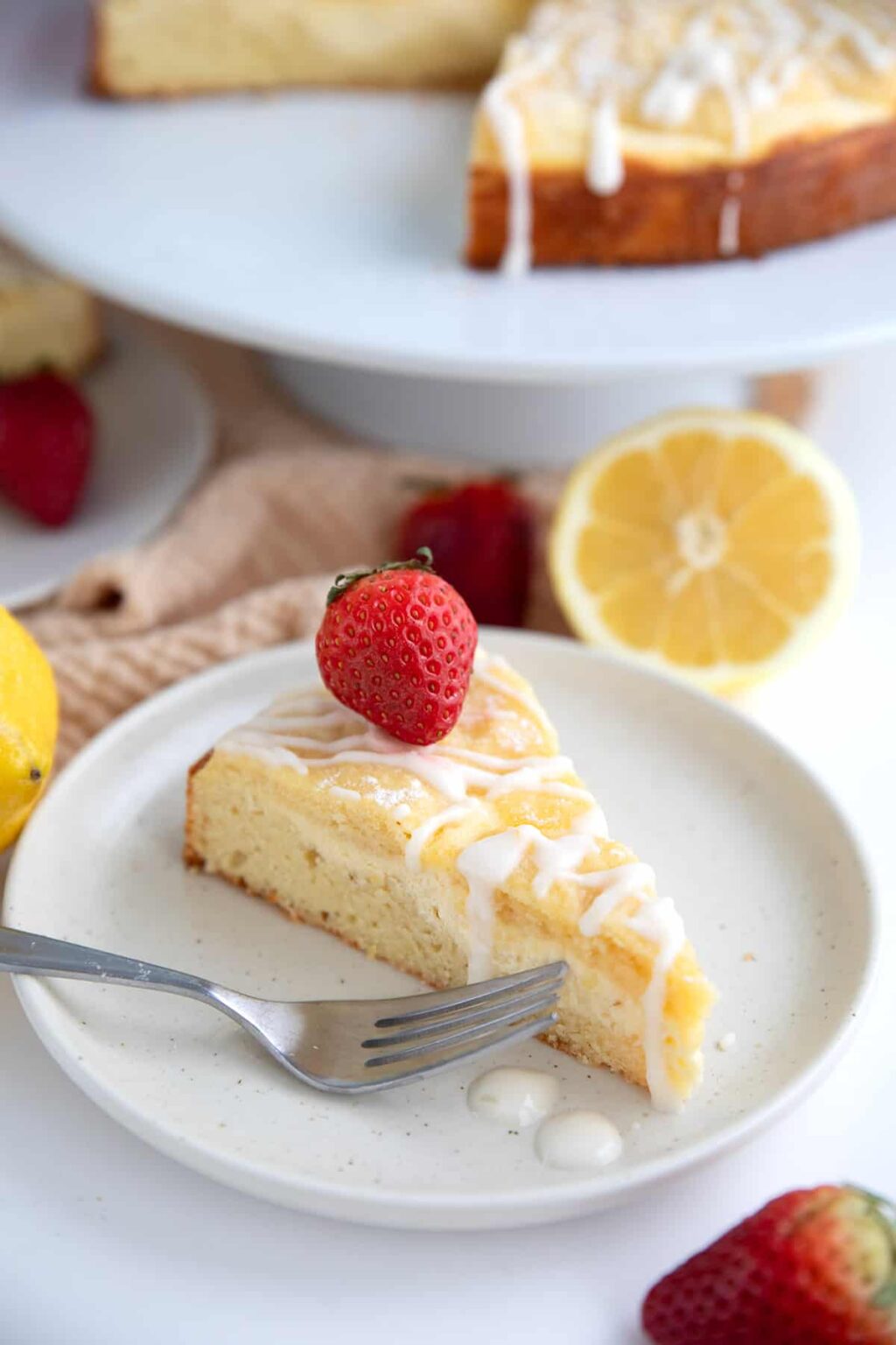 Keto Lemon Cream Cheese Coffee Cake