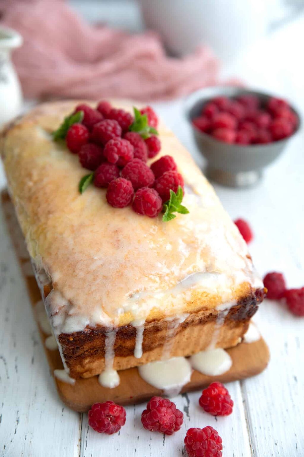 Keto Raspberry Swirl Loaf