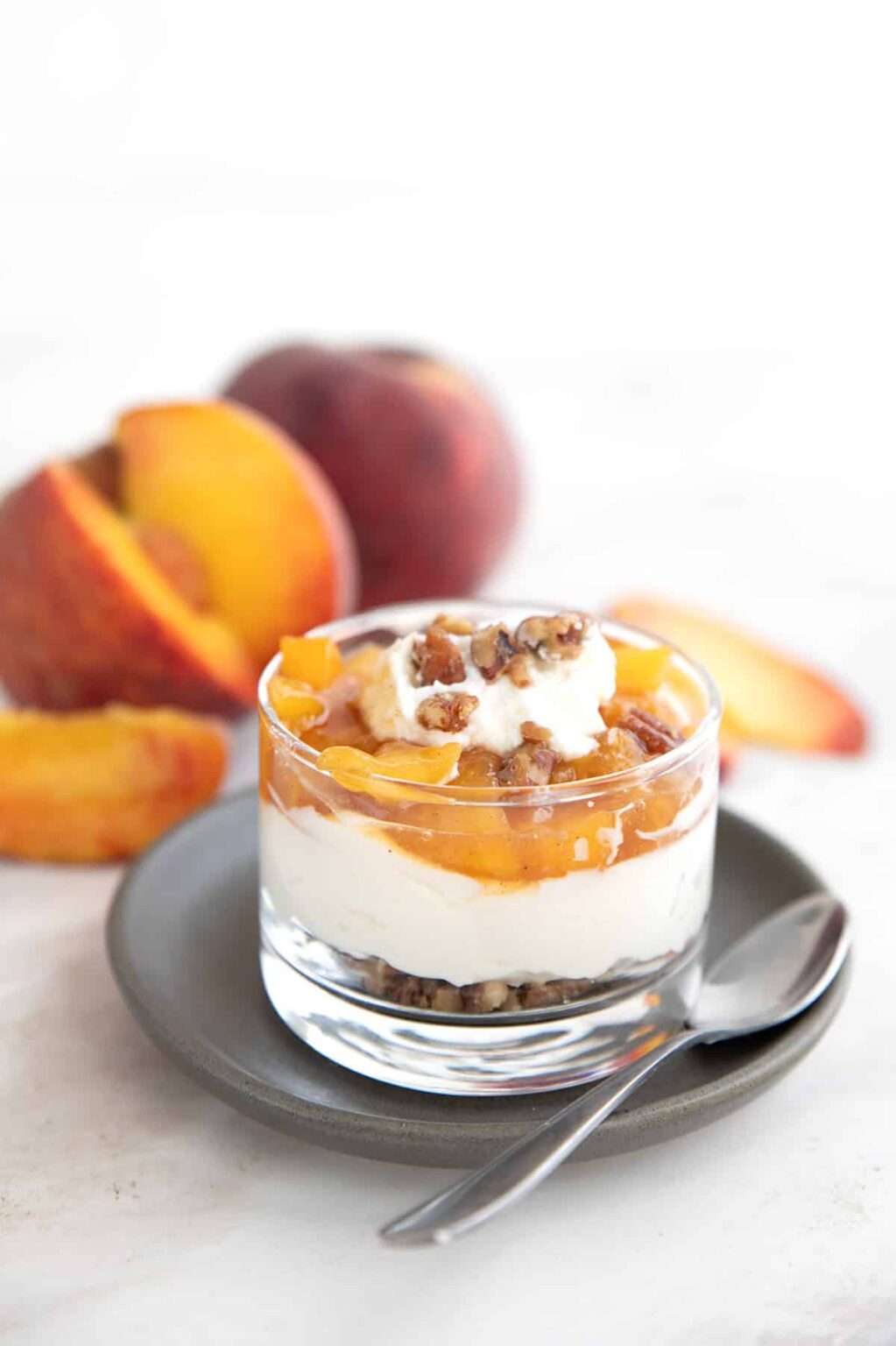 No Bake Keto Peach Cheesecake