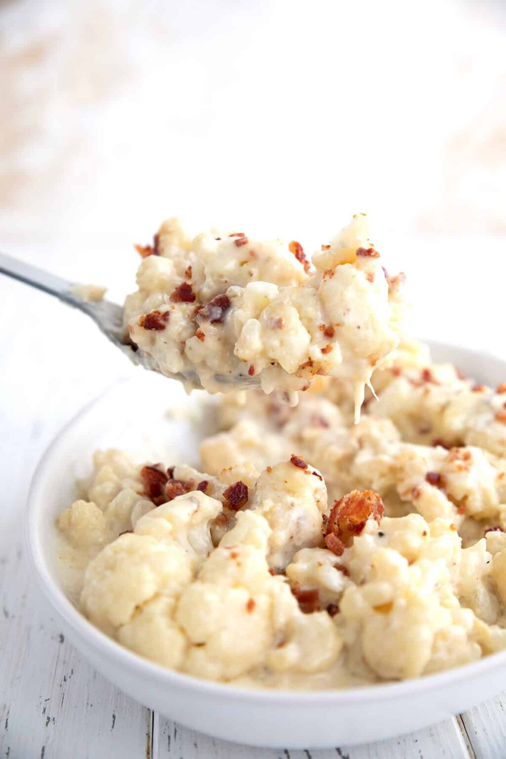 Cheesy Slow Cooker Cauliflower