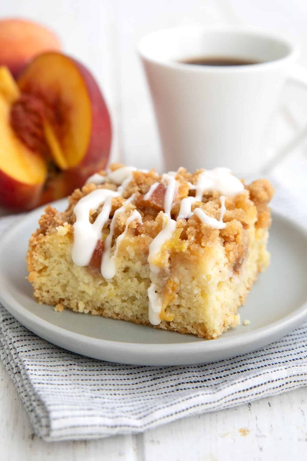 Keto Peach Coffee Cake