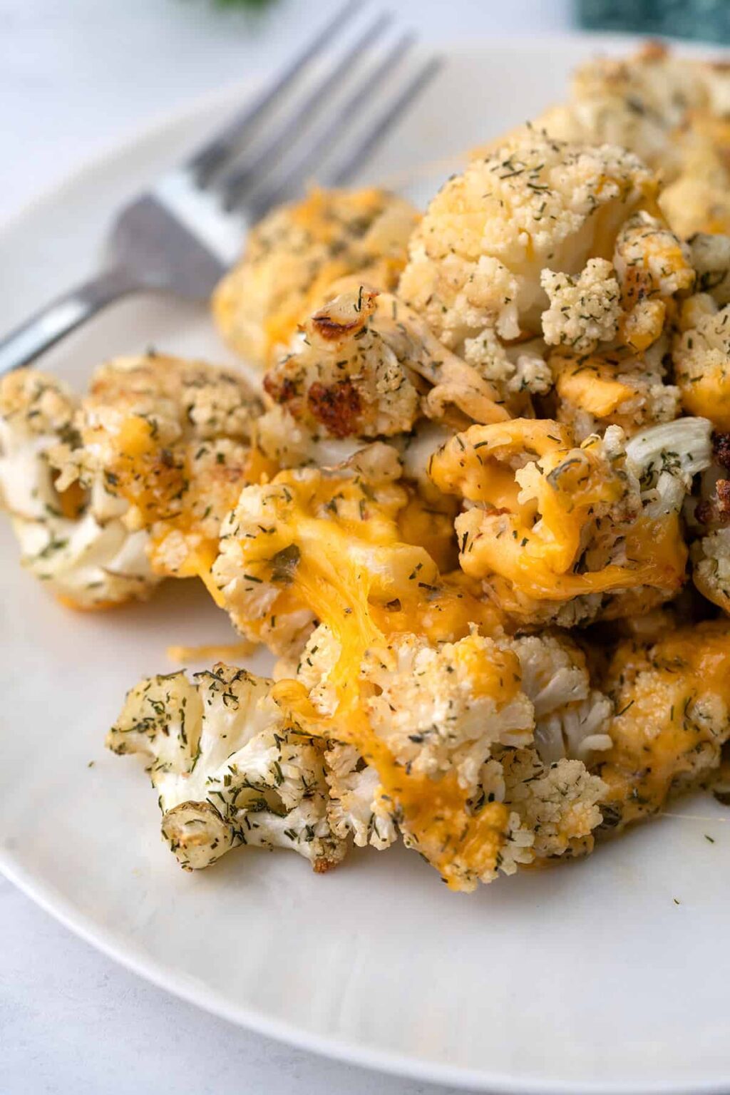 Cheddar Ranch Roasted Cauliflower