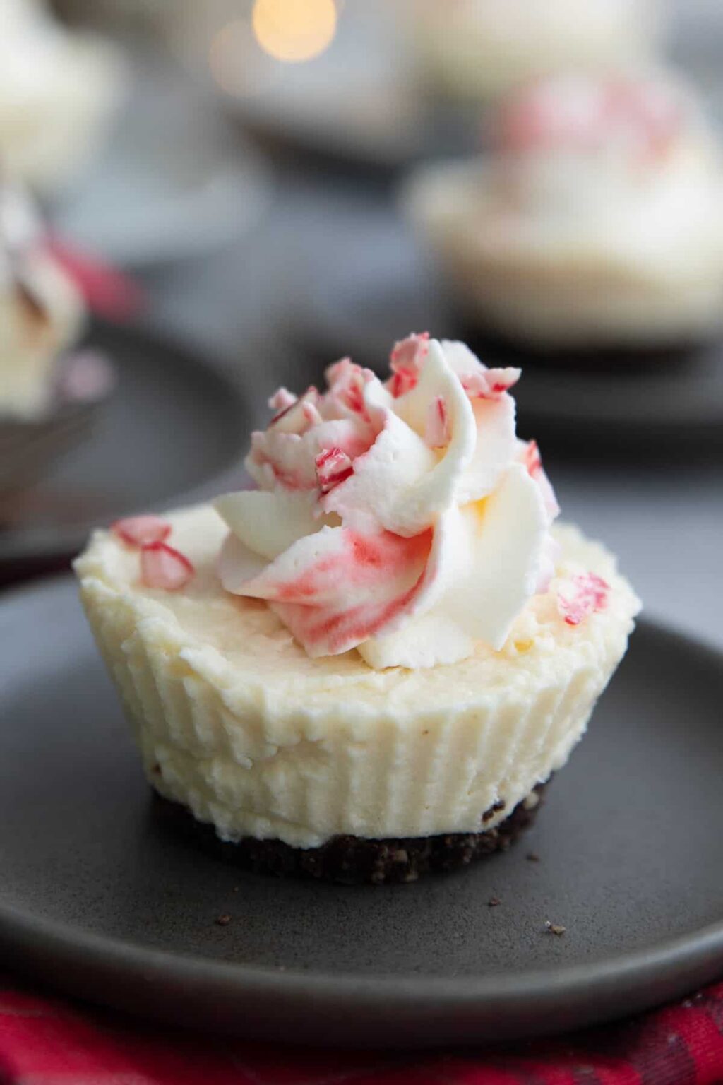 Keto White Chocolate Peppermint Cheesecake