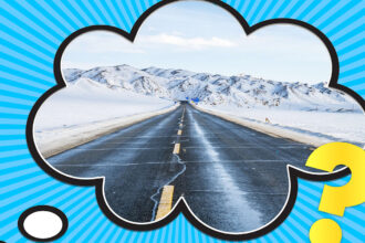 What Are Those Weird White Stripes You See on the Road in Winter?