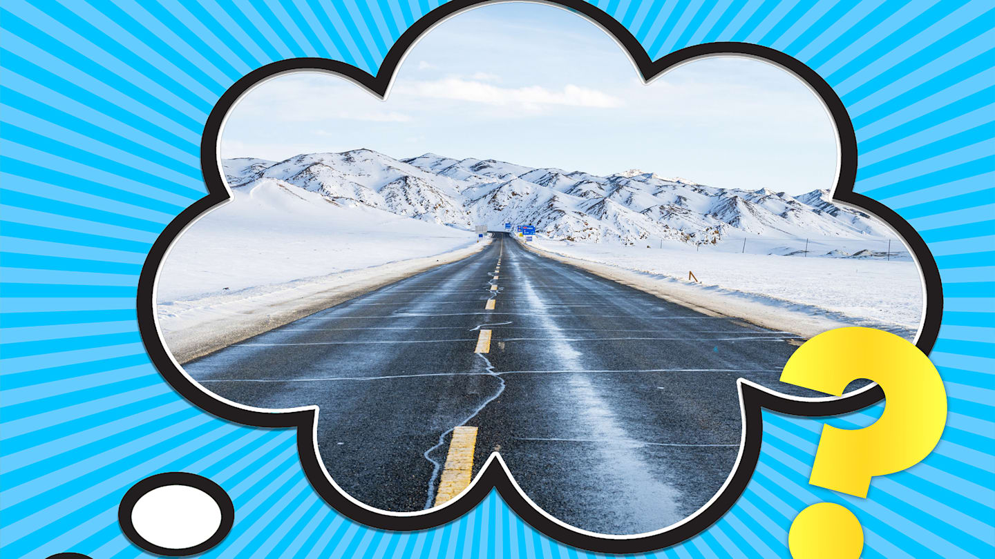 What Are Those Weird White Stripes You See on the Road in Winter?